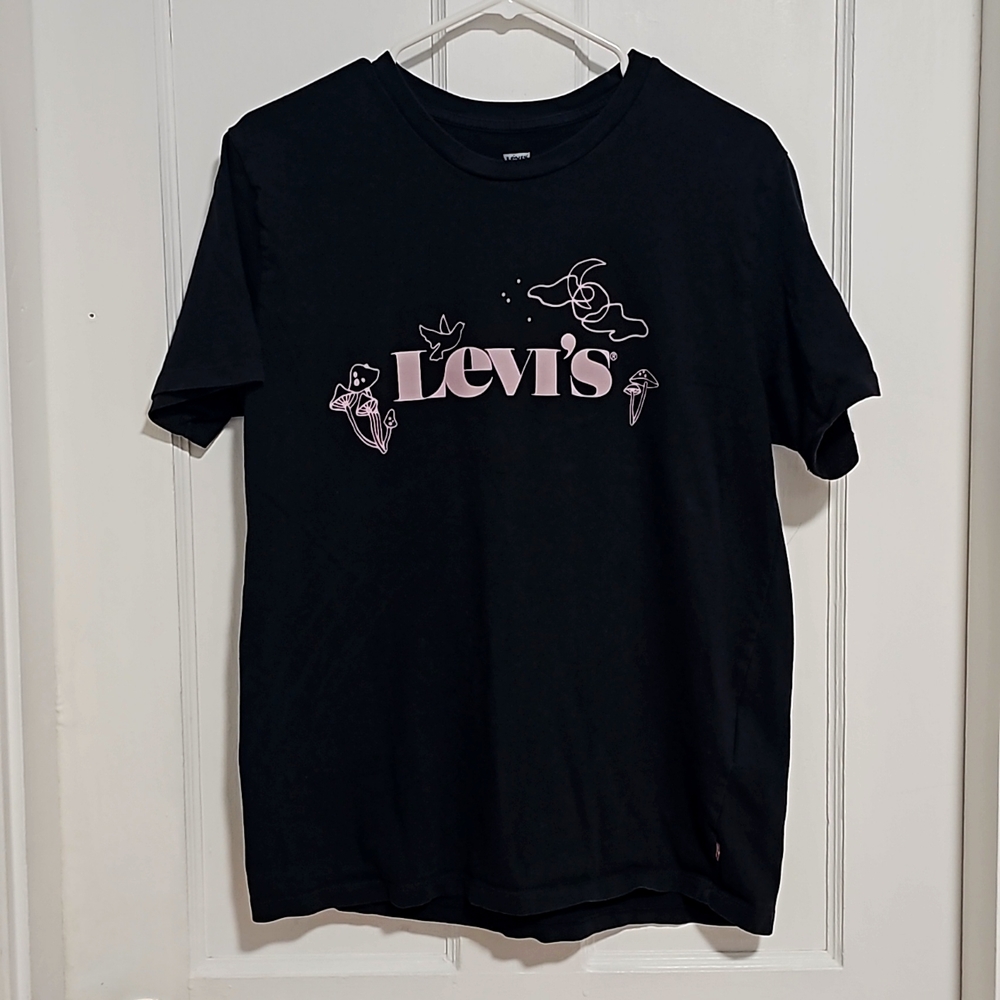 Levi's T-shirt Fungi Logo - Size Medium - Black